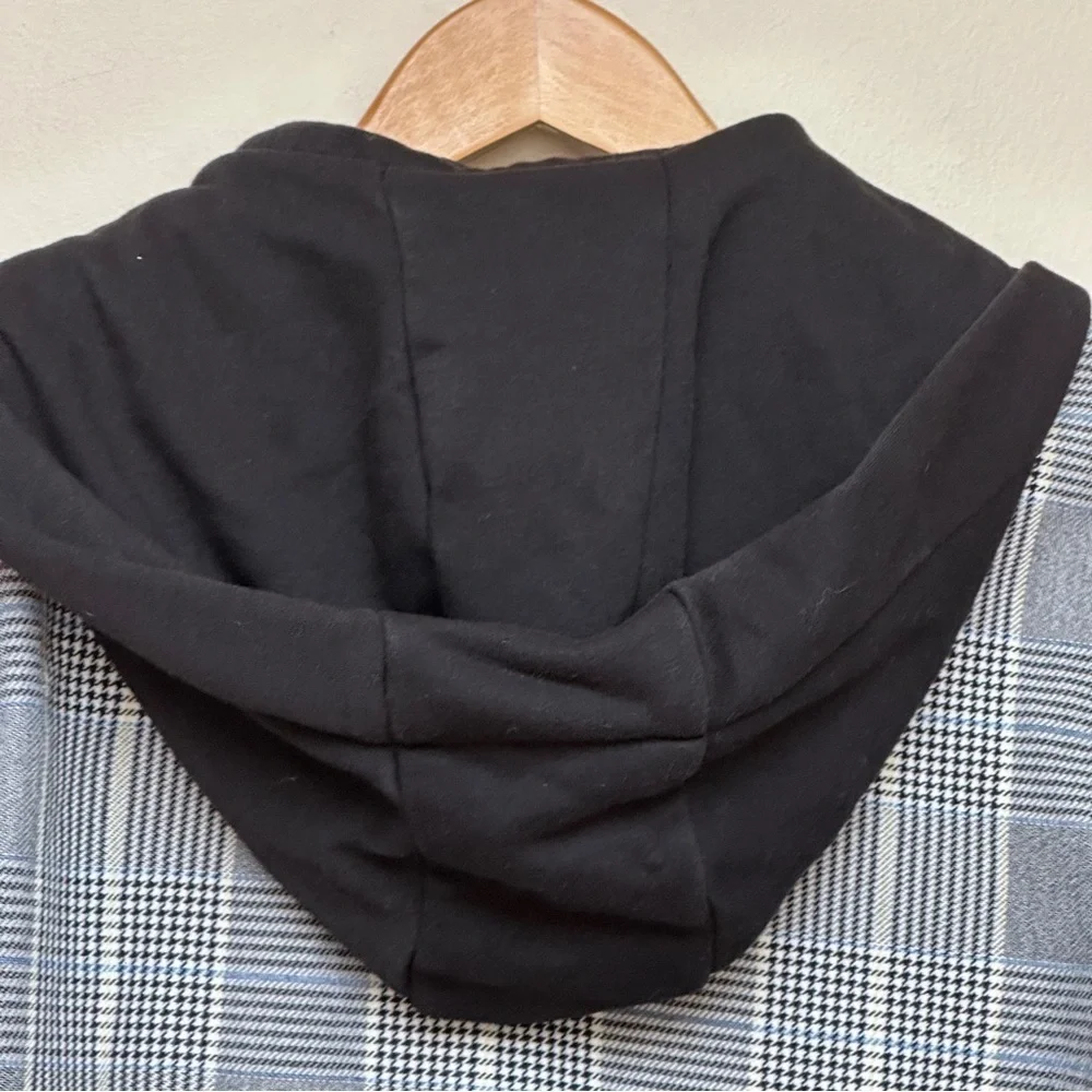 Zara‎ TRF Plaid Double Breasted Blazer Gray Check Small-Medium